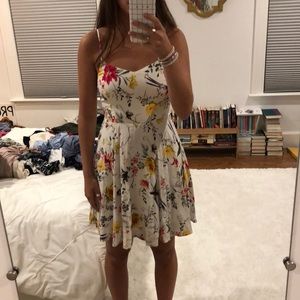 old navy a line dress bird floral print